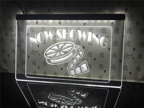 Image of Now Showing Movie Illuminated Sign