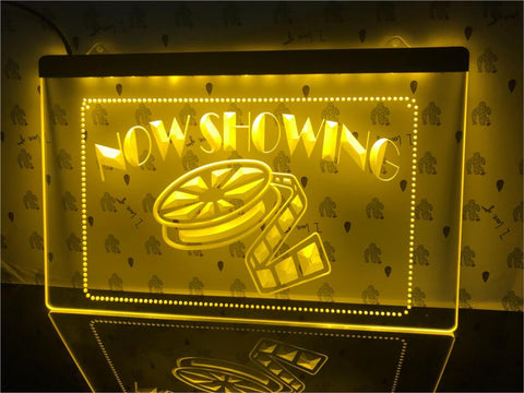 Image of Now Showing Movie Illuminated Sign