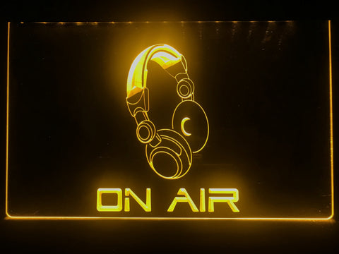 Image of On Air Headphones Illuminated Sign