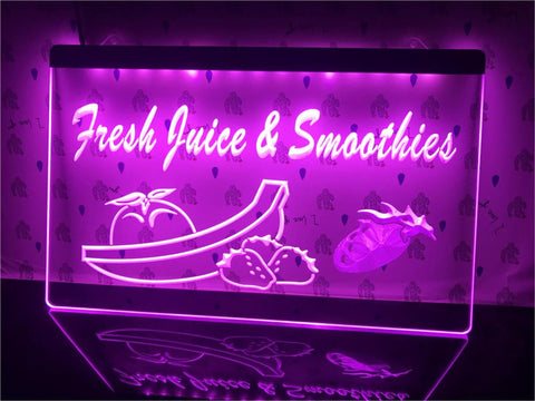 Image of Fresh Juice & Smoothies Illuminated LED Sign