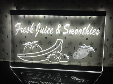 Image of Fresh Juice & Smoothies Illuminated LED Sign