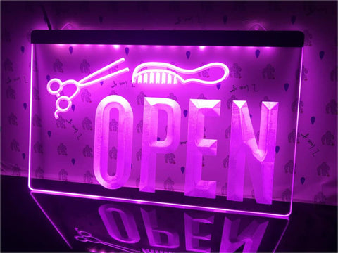 Image of Open Hairdressers Illuminated Sign
