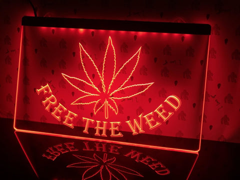 Image of Free The Weed Illuminated LED Sign