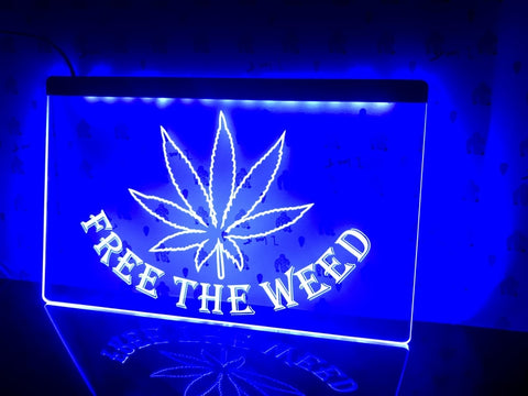 Image of Free The Weed Illuminated LED Sign