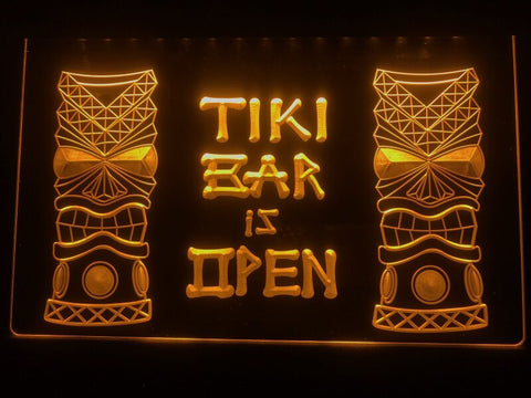 Image of Tiki Bar is Open Illuminated Sign