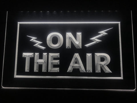 Image of On The Air Radio Waves Illuminated Sign