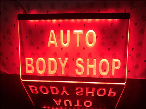 Image of Auto Body Shop Illuminated Sign