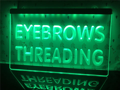 Image of Eyebrows Threading Beauty Salon Illuminated Sign