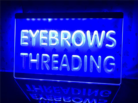 Image of Eyebrows Threading Beauty Salon Illuminated Sign