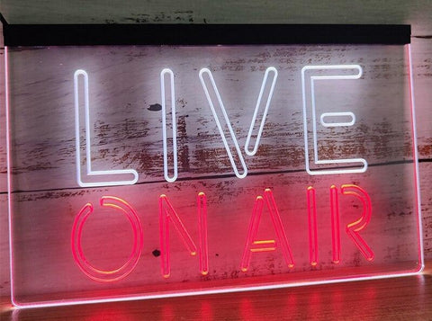 Image of Live On Air Live Two Tone Illuminated Sign