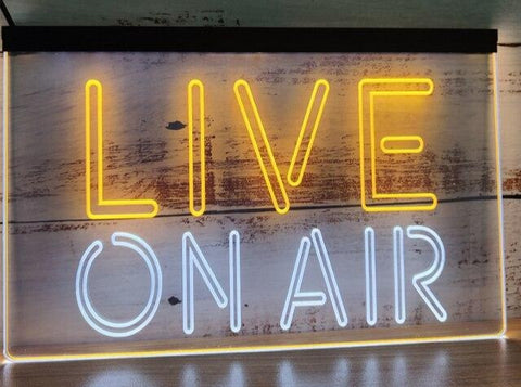 Image of Live On Air Live Two Tone Illuminated Sign