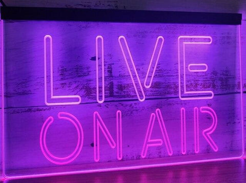 Image of Live On Air Live Two Tone Illuminated Sign
