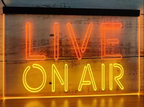 Image of Live On Air Live Two Tone Illuminated Sign