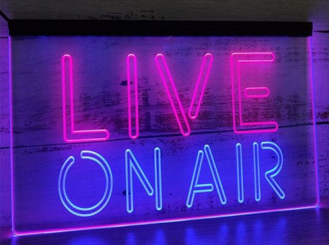Image of Live On Air Live Two Tone Illuminated Sign