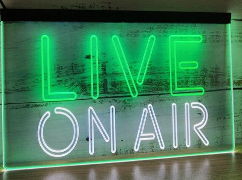Image of Live On Air Live Two Tone Illuminated Sign