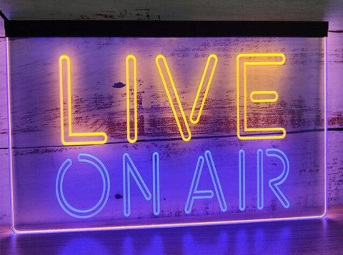 Image of Live On Air Live Two Tone Illuminated Sign