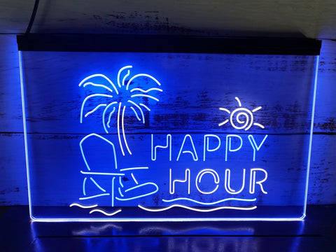 Image of Happy Hour Bar Two Tone Illuminated Sign
