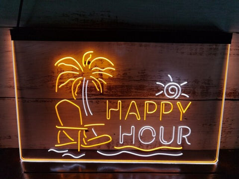 Image of Happy Hour Bar Two Tone Illuminated Sign