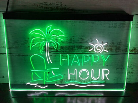 Image of Happy Hour Bar Two Tone Illuminated Sign