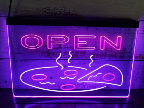 Image of Open Pizza Two Tone Illuminated Sign
