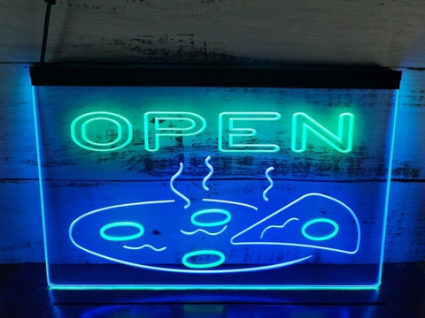 Image of Open Pizza Two Tone Illuminated Sign
