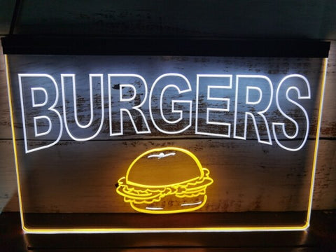 Image of Burgers Two Tone Illuminated Sign