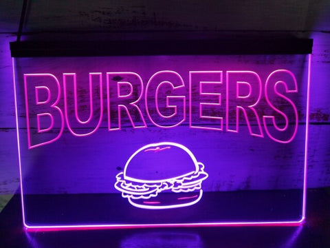 Image of Burgers Two Tone Illuminated Sign