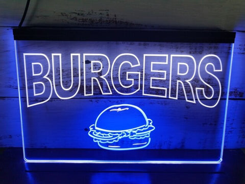Image of Burgers Two Tone Illuminated Sign