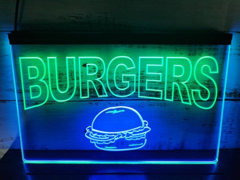 Image of Burgers Two Tone Illuminated Sign