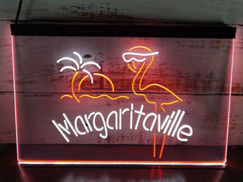 Image of Flamingo Margaritaville Two Tone Illuminated Sign