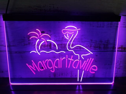 Image of Flamingo Margaritaville Two Tone Illuminated Sign