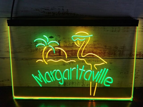 Image of Flamingo Margaritaville Two Tone Illuminated Sign