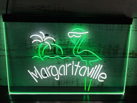 Image of Flamingo Margaritaville Two Tone Illuminated Sign