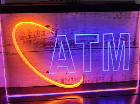 Image of ATM Two Tone Illuminated Sign