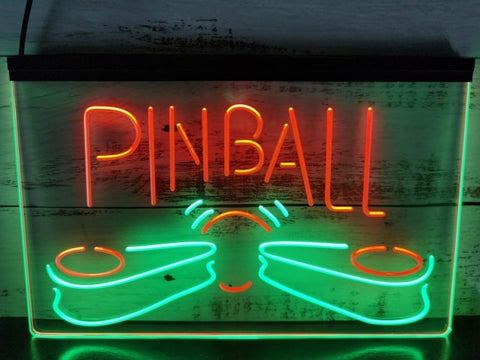 Image of Pinball Machine Two Tone Illuminated Sign