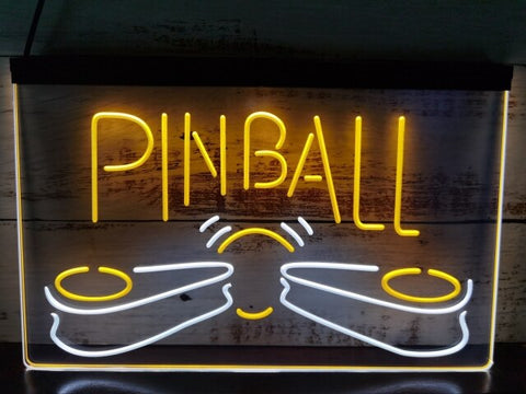 Image of Pinball Machine Two Tone Illuminated Sign