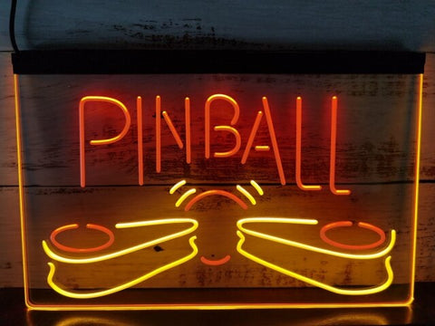 Image of Pinball Machine Two Tone Illuminated Sign