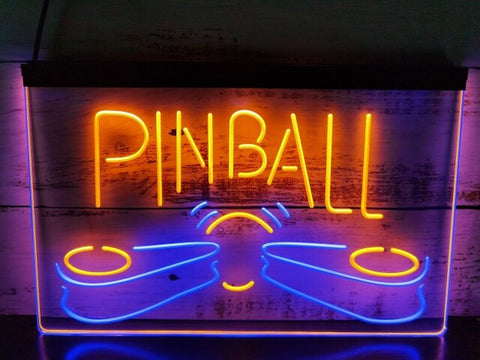 Image of Pinball Machine Two Tone Illuminated Sign
