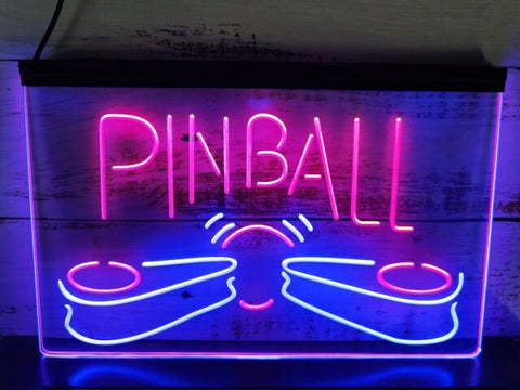 Image of Pinball Machine Two Tone Illuminated Sign