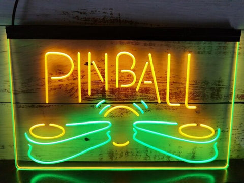 Image of Pinball Machine Two Tone Illuminated Sign