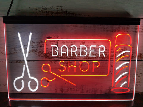 Image of Barber Shop Two Tone Illuminated Sign