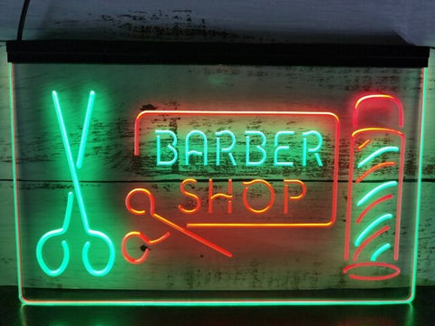 Image of Barber Shop Two Tone Illuminated Sign