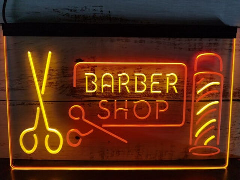 Image of Barber Shop Two Tone Illuminated Sign