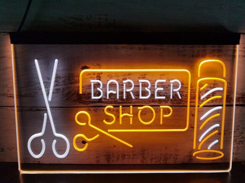Image of Barber Shop Two Tone Illuminated Sign