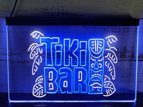 Image of Tiki Bar Mask Two Tone Illuminated Sign