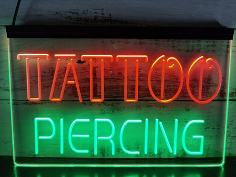 Image of Tattoo and Piercing studio Two Tone Illuminated Sign