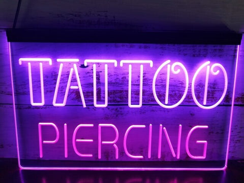 Image of Tattoo and Piercing studio Two Tone Illuminated Sign