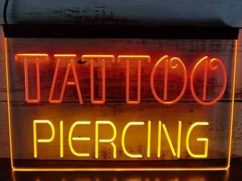 Image of Tattoo and Piercing studio Two Tone Illuminated Sign