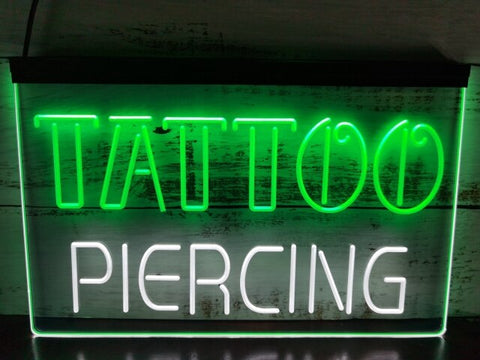 Image of Tattoo and Piercing studio Two Tone Illuminated Sign