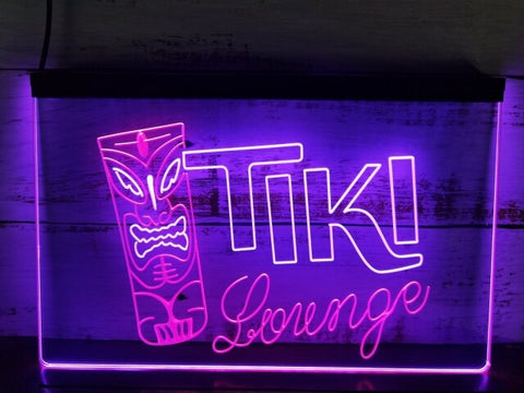 Image of Tiki Lounge Two Tone Illuminated Sign